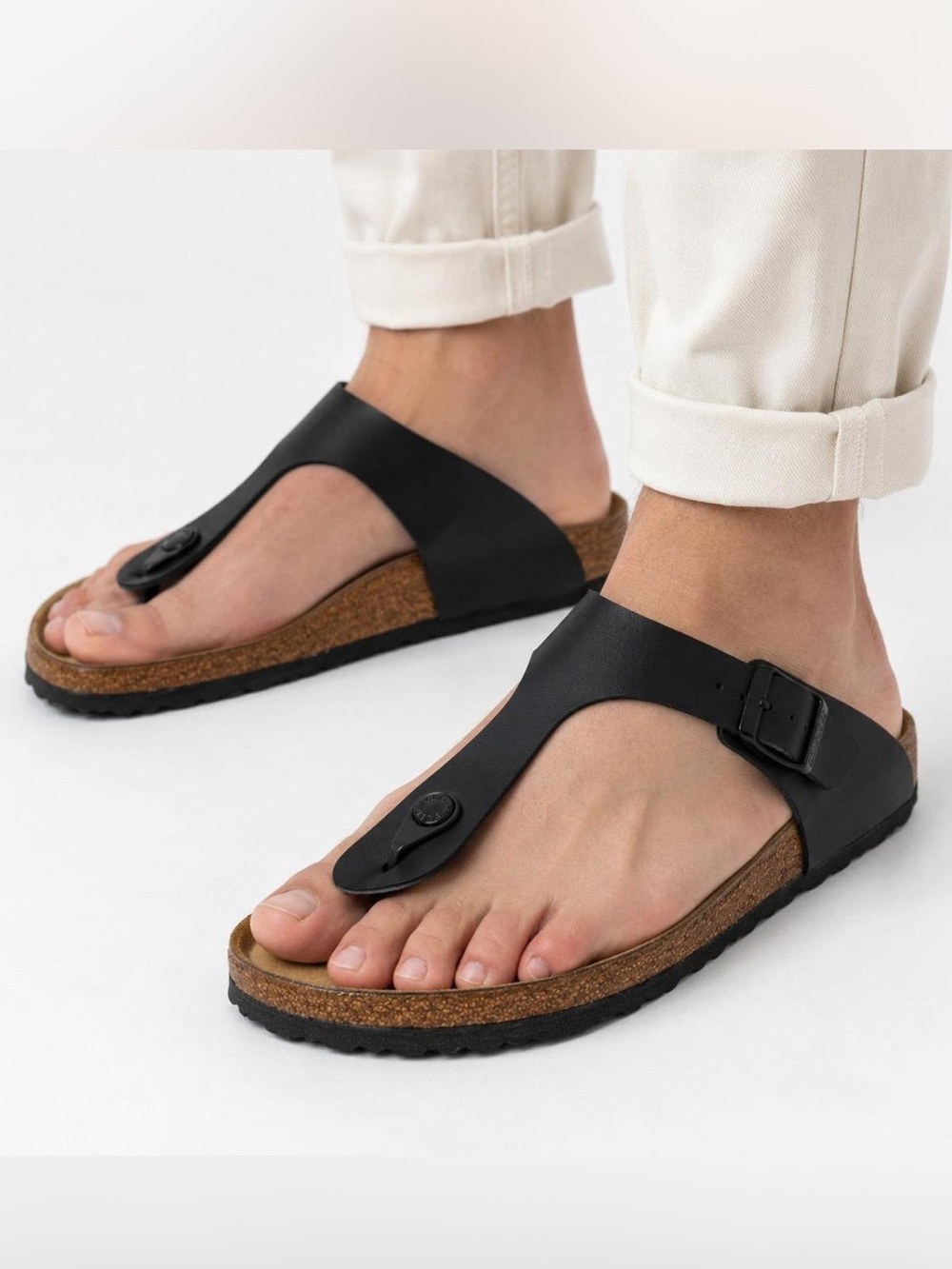 Birkenstock Women’s size 38 / 7 Gizeh Black Thong Sandals - Picture 13 of 13